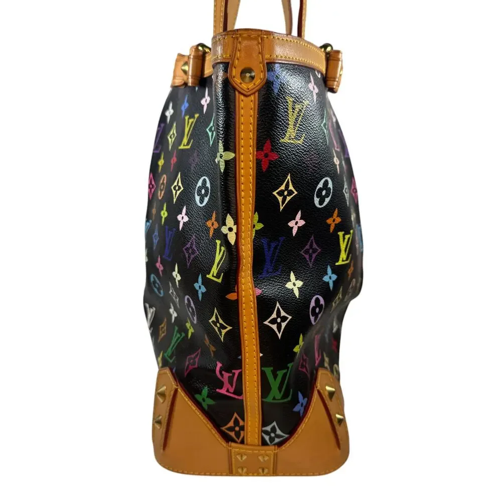 Louis Vuitton Murakami Sharleen Bag MM Multicolor Monogram tote Vintage Noir LV - Picture 5 of 15